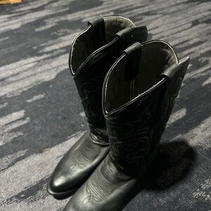 Black Leather Men's Boots